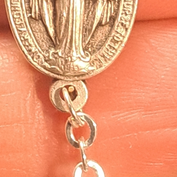 Rosary Pale Pink Rosary With Silver Accents - Picture 2 of 4